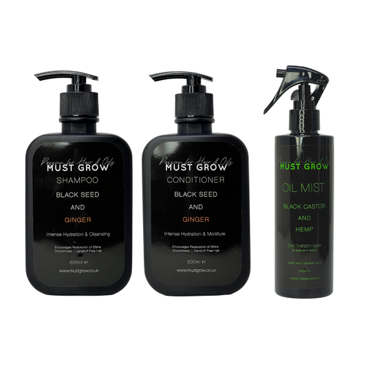 Black Castor & Hemp - Oil Mist Hair Care Kit